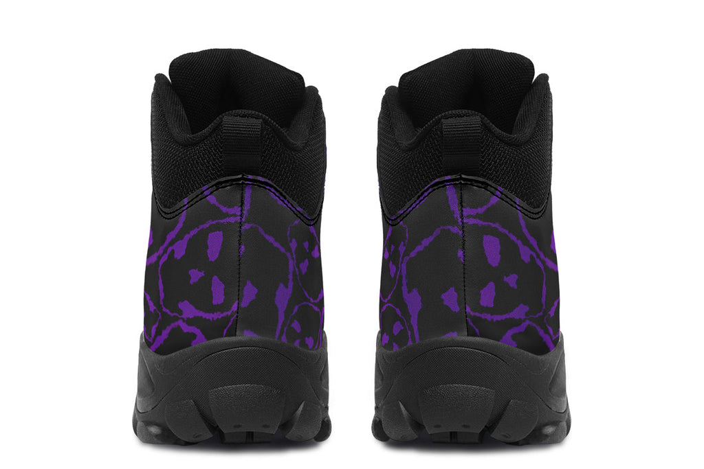 ANTIBrand Tumbling Purple Skulls Walking Boots