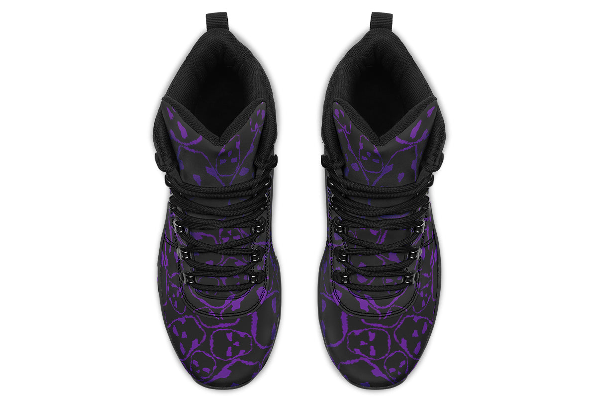 ANTIBrand Tumbling Purple Skulls Walking Boots