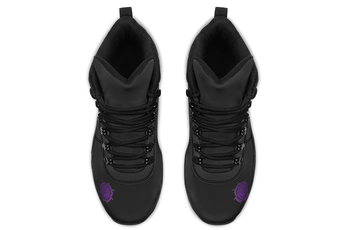 ANTIBrand Rose Painting Purple Walking Boots
