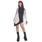 Really Tumbling Skulls Women's Lightweight Irregular Hem Long Sleeve Cardigan