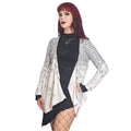 Really Tumbling Skulls Women's Lightweight Irregular Hem Long Sleeve Cardigan