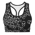 Really Tumbling White Skulls Sportswear Crop Top Front View