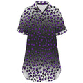 ANTIBrand Steel Panther shirt dress with purple leopard print