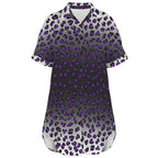 ANTIBrand Steel Panther shirt dress with purple leopard print