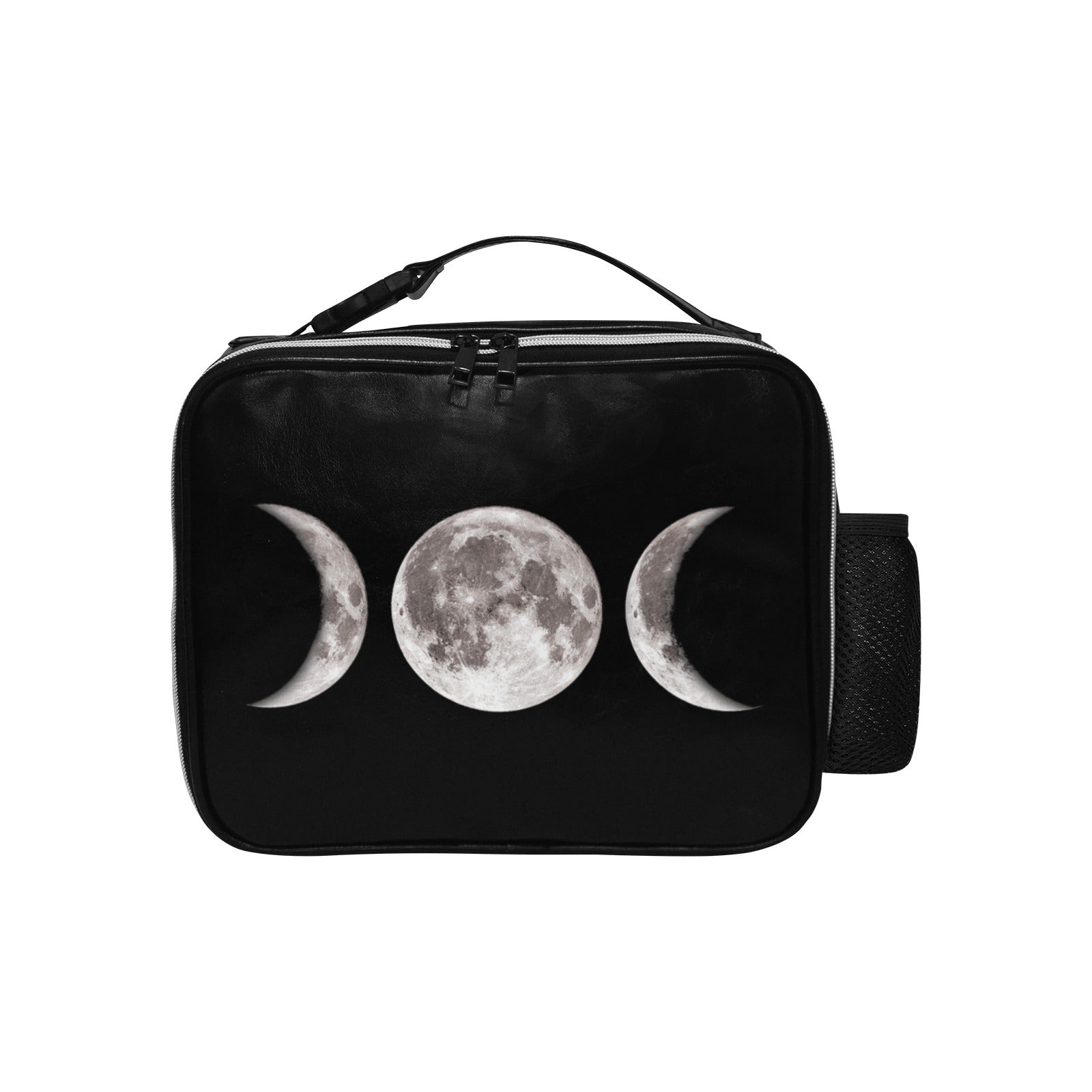 Triple Moon Goddess Faux Leather Lunch Bag