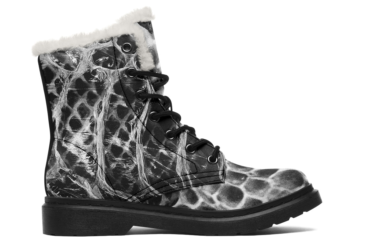ANTIBrand Shedding Skin Snakeskin Effect Fleece Lined Boots