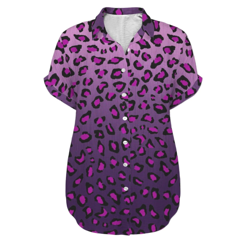 Front view of ANTIBrand Pink Panther Print short sleeve shirt