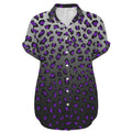 ANTIBrand Steel Panther short sleeve shirt with purple leopard print