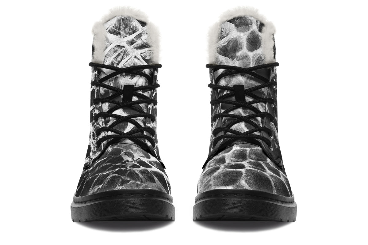 ANTIBrand Shedding Skin Snakeskin Effect Fleece Lined Boots