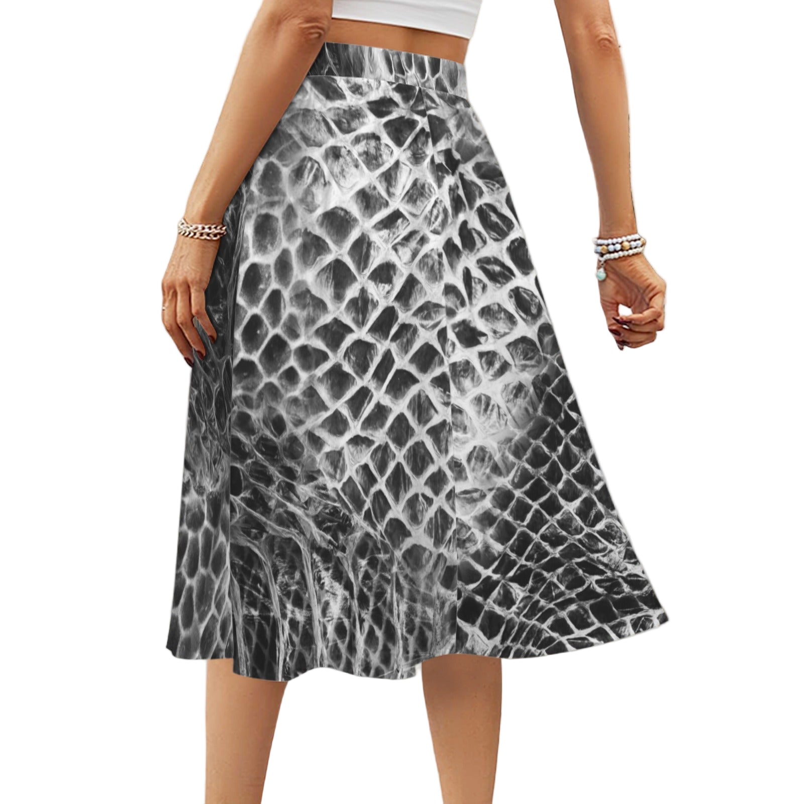 Made to order goth snakeskin skirt with pockets