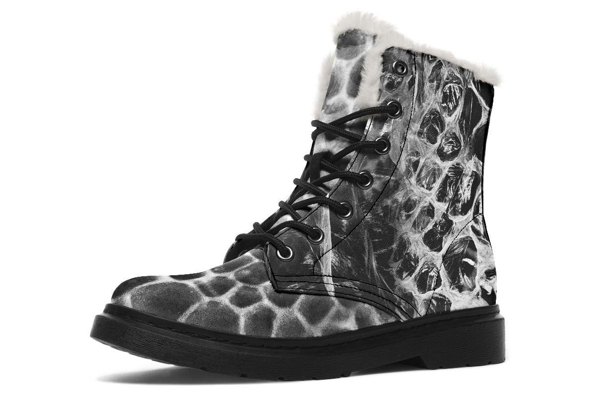 ANTIBrand Shedding Skin Snakeskin Effect Fleece Lined Boots