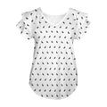 Polka Bats Ruffle Sleeve Top