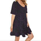 ANTIBrand Hydra Skin V-neck Ruffle Hem Dress