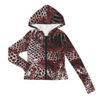 Basilisk Skin Activewear Hoodie with Thumb Holes