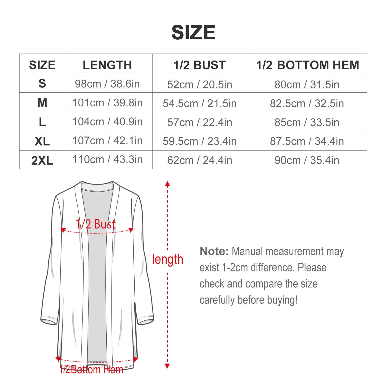 Polka Bats Lightweight Long Cardigan