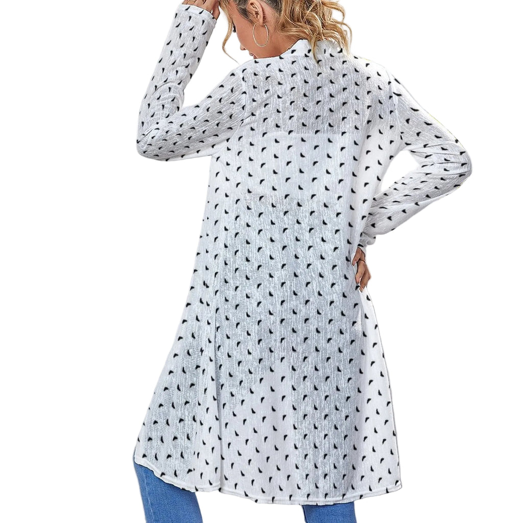 Polka Bats Lightweight Long Cardigan