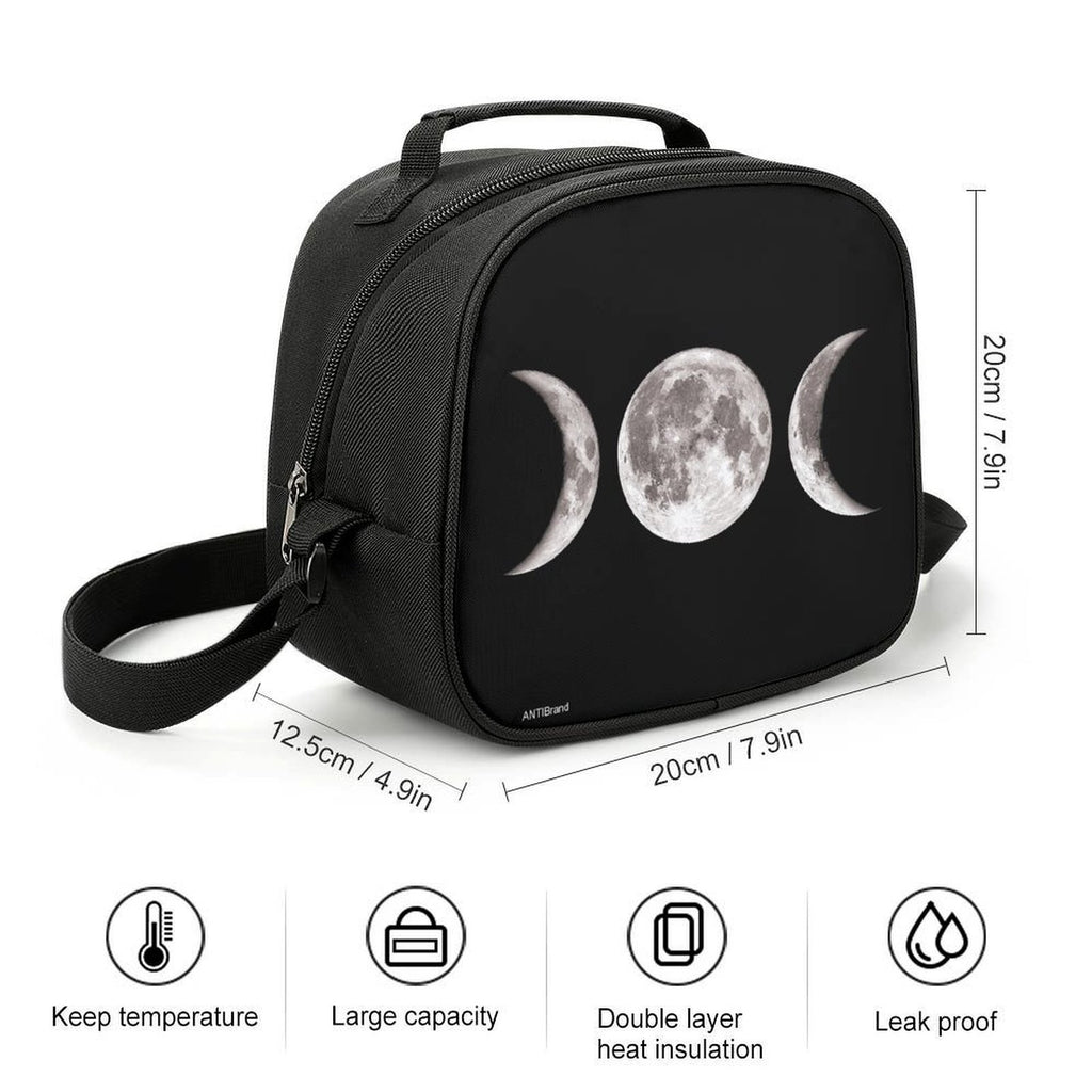 Triple Goddess Insulated Lunch Bag With Crossbody Strap &amp; Top Handle Thermal Cooler Tote