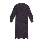 ANTIBrand Hydra Skin Lantern Sleeve Tie Waist Shirt Dress