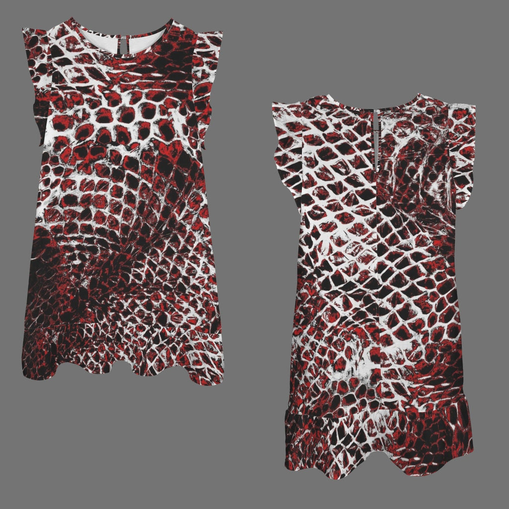 ANTIBrand Basilisk Skin Ruffle Mini Dress