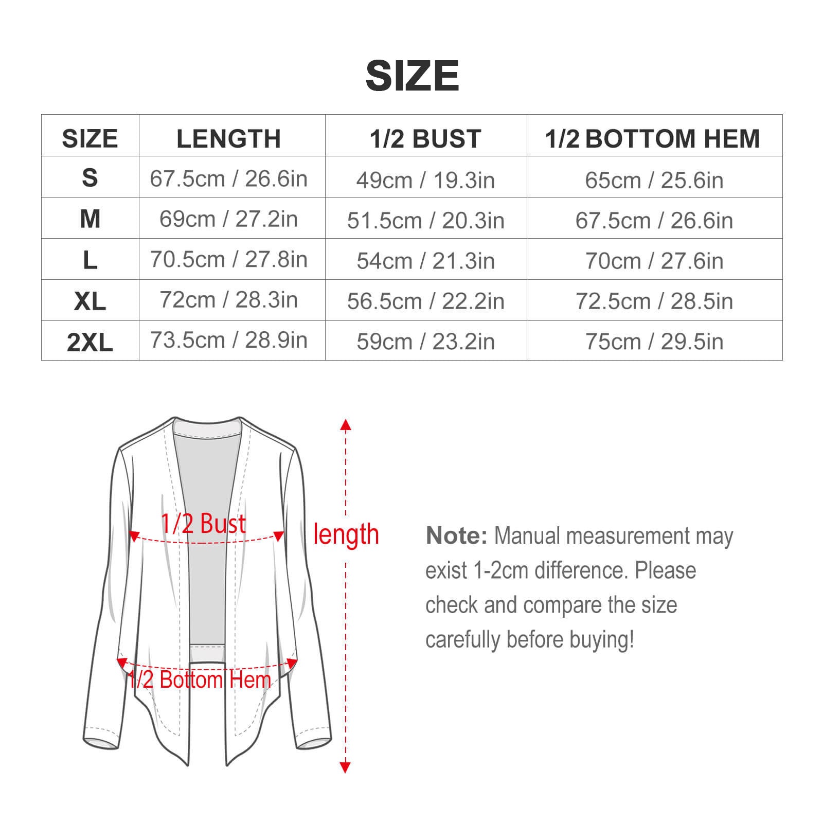 Polka Bats Waterfall Cardigan