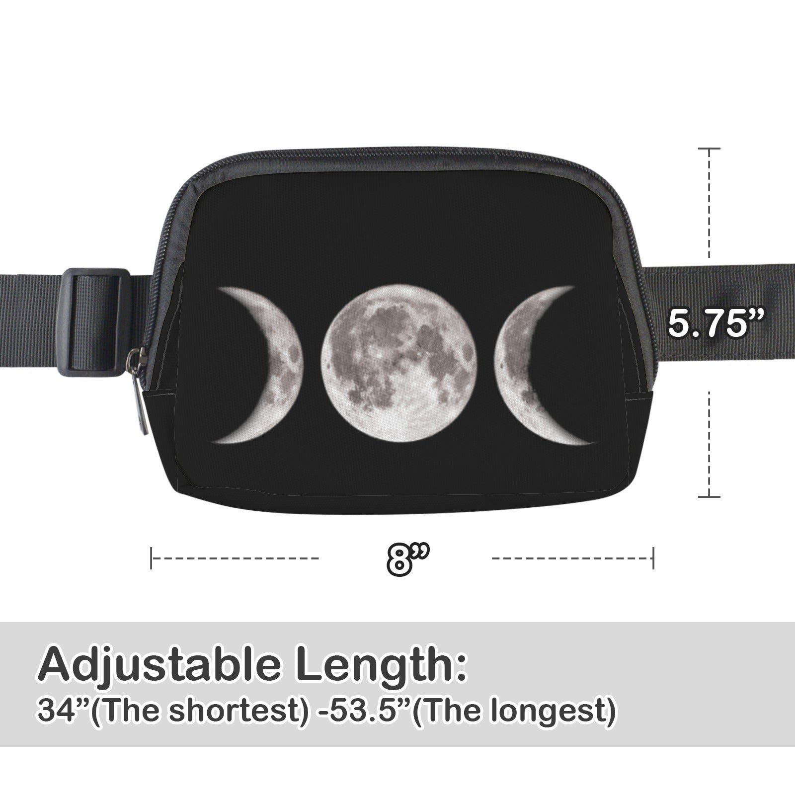 Triple Moon Goddess Belt Bag