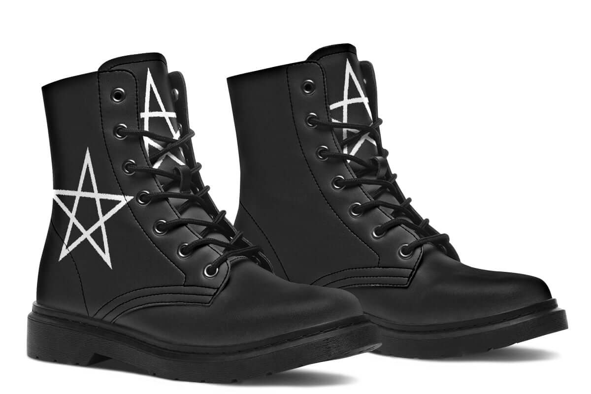 Pentagram Vegan Combat Boots – ANTIBrand