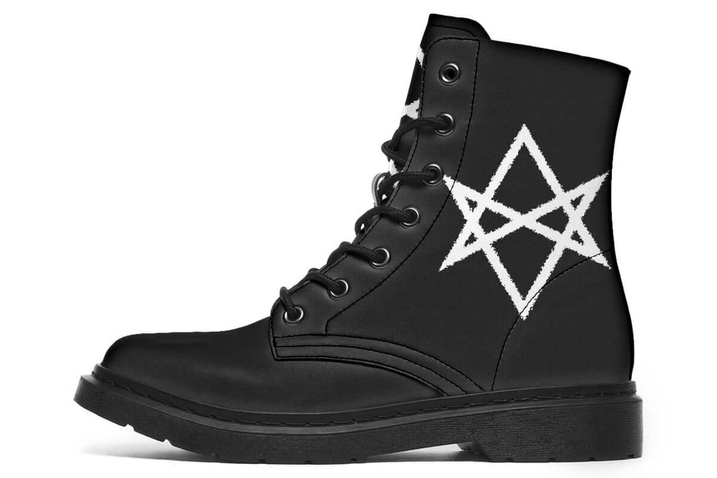 Unicursal Hexagram Vegan Boots – ANTIBrand