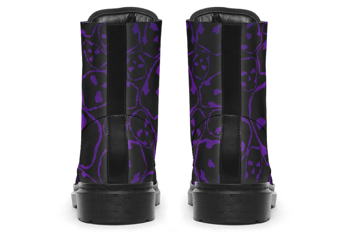 ANTIBrand The Tumbling Purple Skulls Vegan Boots