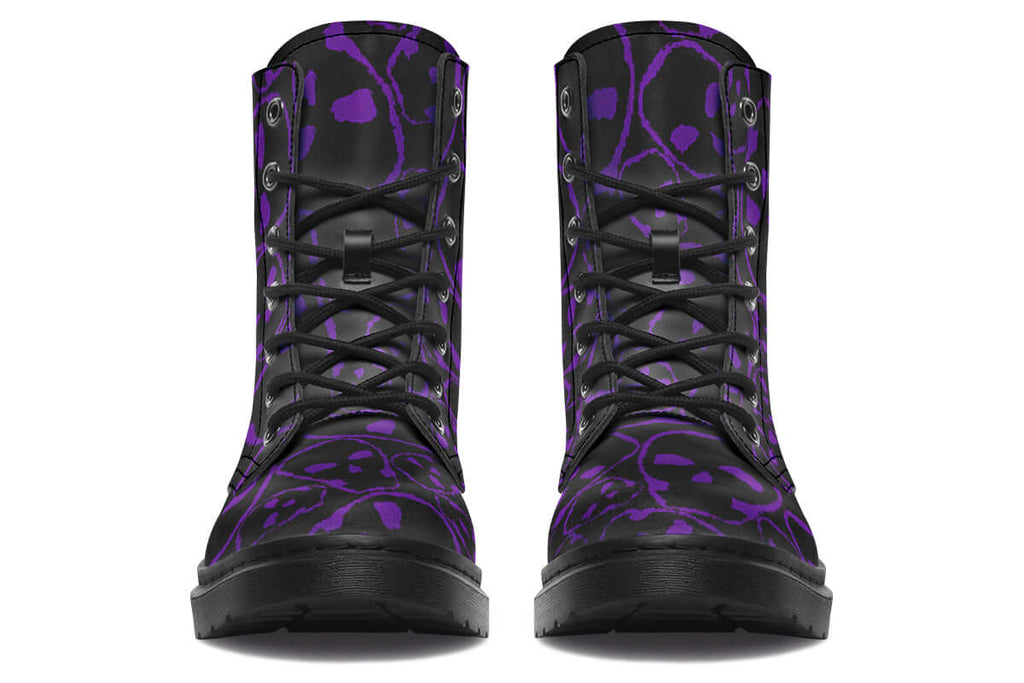 ANTIBrand The Tumbling Purple Skulls Vegan Boots