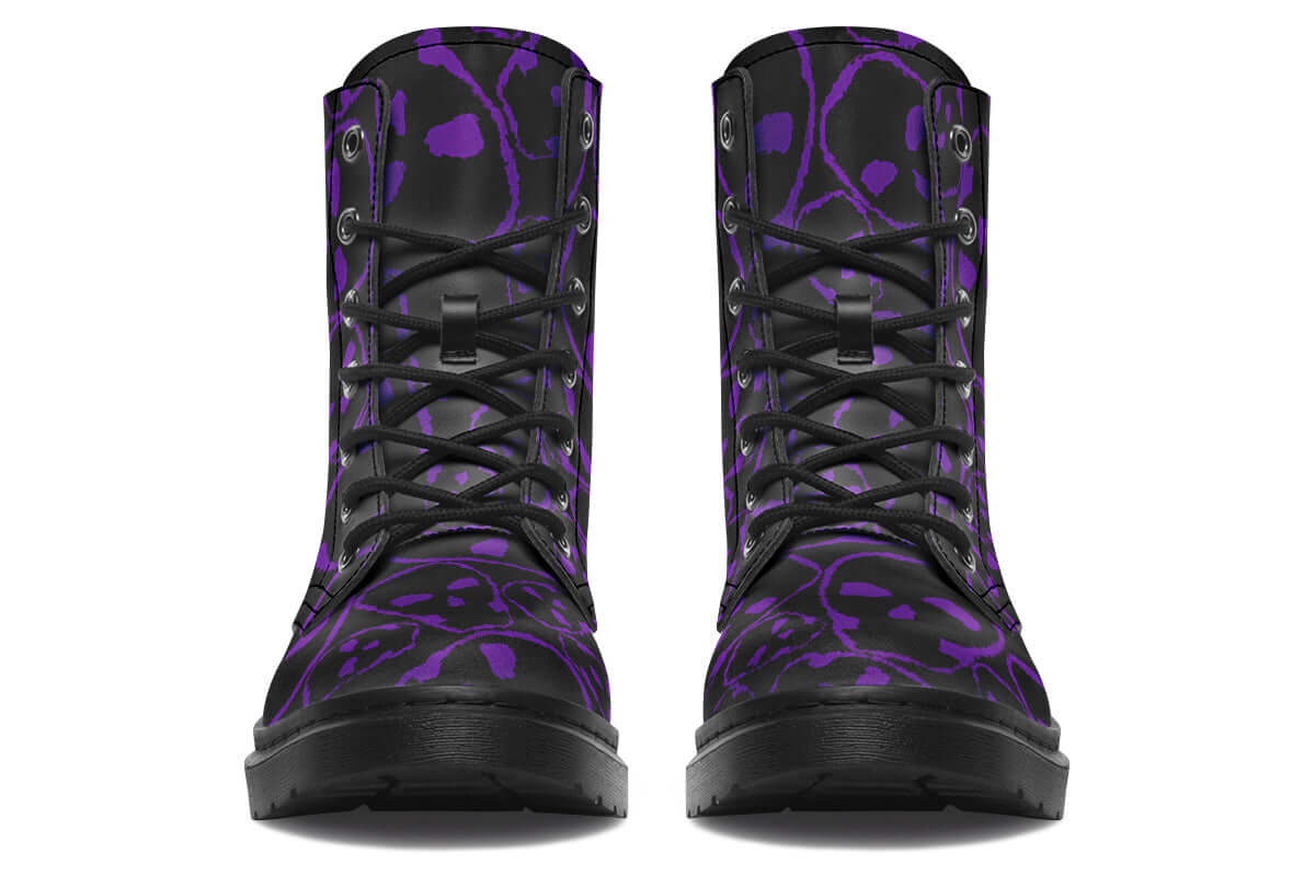 ANTIBrand The Tumbling Purple Skulls Vegan Boots