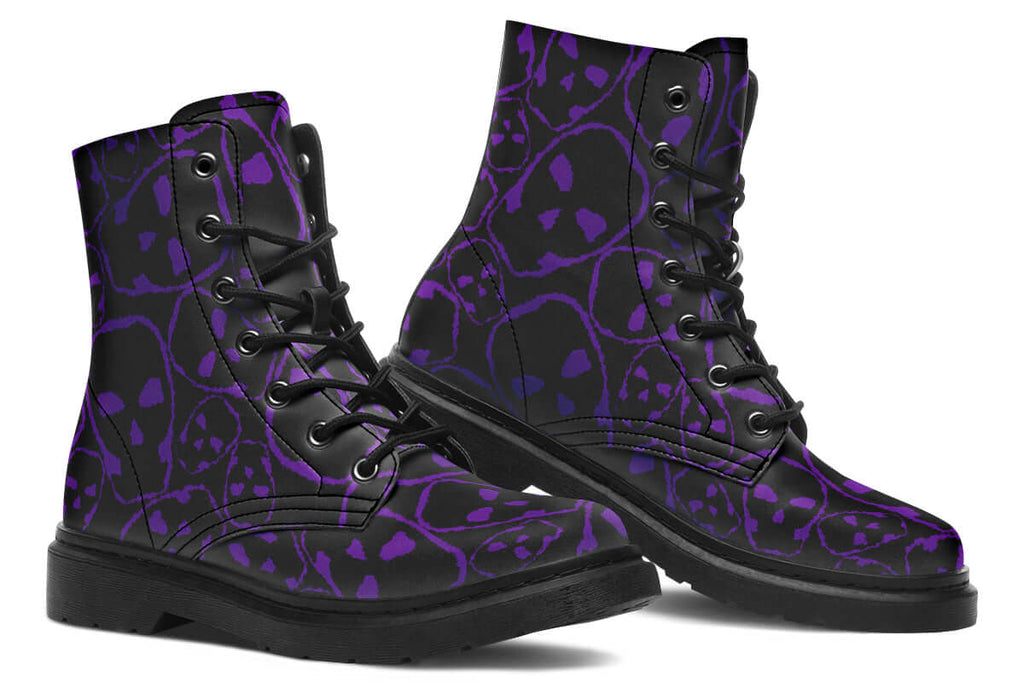 ANTIBrand The Tumbling Purple Skulls Vegan Boots