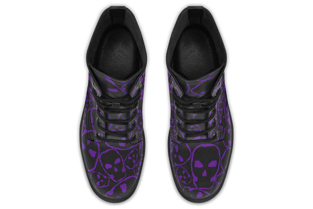 ANTIBrand The Tumbling Purple Skulls Vegan Boots