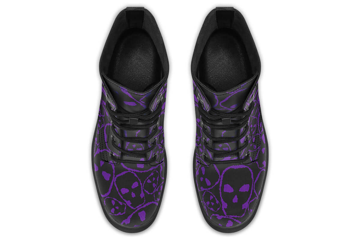 ANTIBrand The Tumbling Purple Skulls Vegan Boots