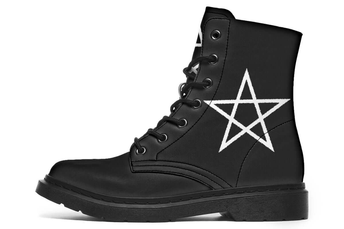 Pentagram Vegan Combat Boots – ANTIBrand