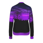 1999 purple twilight sky print gothic sweater