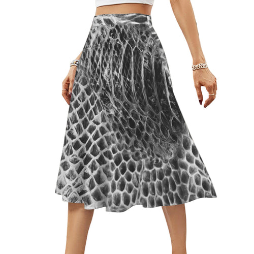 Shedding Skin snakeskin goth midi skirt elastic waist